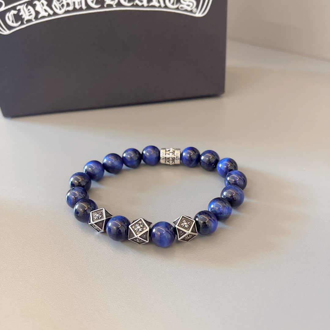 Chrome Hearts Blue Beaded Bracelet